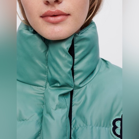 Maje Green down jacket with Clover patch - Picture 7 of 14